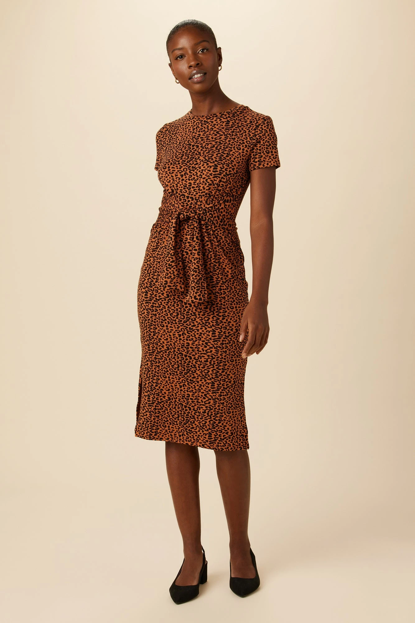 Colombe Reverie Knit Dress - Almond Leopard Print 1 Colombe Reverie Knit Dress - Almond Leopard Print