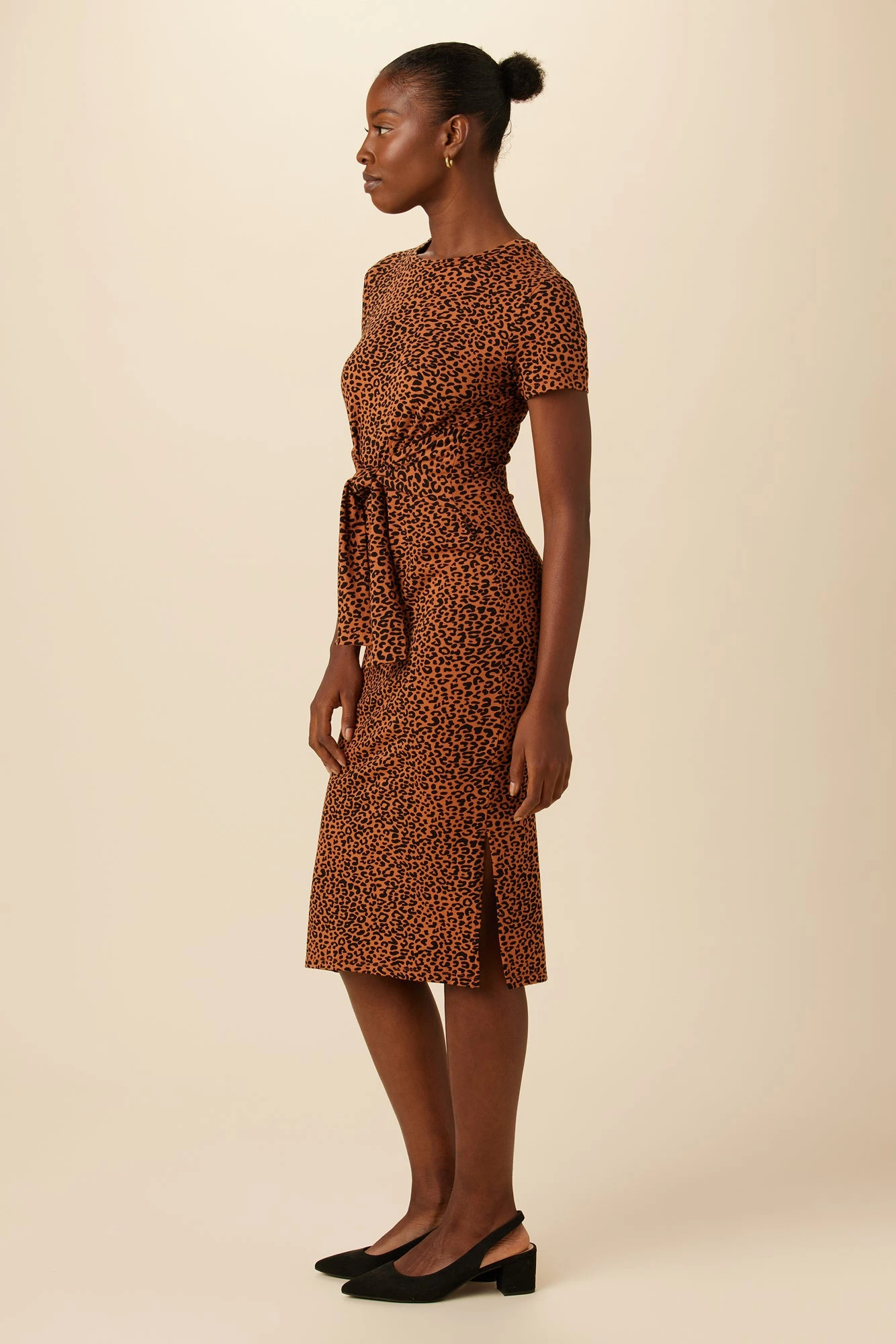 Colombe Reverie Knit Dress - Almond Leopard Print 2 Colombe Reverie Knit Dress - Almond Leopard Print - Image 2