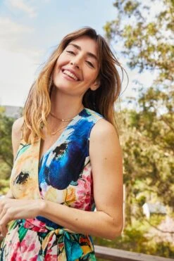 Hanne Washable Silk Maxi Dress - Full Bloom -Women Clothing Sales 9223 Hanne Full Bloom 552