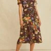 Aubrey Washable Silk Dress - Palermo Print