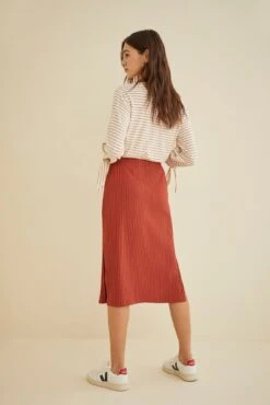 Vindy Paris Rib Skirt - Cinnamon -Women Clothing Sales 9313VindySkirtCinnamon 1471 web f1a90c32 680a 4a81 815d ca31b6dcd940