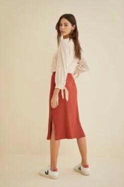 Vindy Paris Rib Skirt - Cinnamon -Women Clothing Sales 9313VindySkirtCinnamon 1473 web 40cb2699 e893 4bc8 8d16 d7bb54f31b10