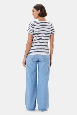 Berkeley Dream Knit Tee - Marine Stripe 6 Berkeley Dream Knit Tee - Marine Stripe -Women Clothing Sales 9493 Berkeley Marine Stripe 3