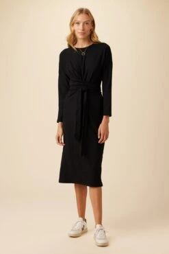 Russo Luxe Fleece Dress - Black