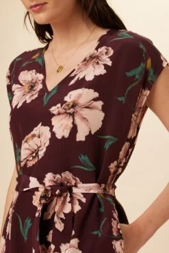 Cindra Washable Silk Midi Dress - Paysage Sepia -Women Clothing Sales 9674 Cindra Paysage Sepia 4