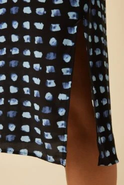 Cindra Washable Silk Midi Dress - Squared Up Black 10 Cindra Washable Silk Midi Dress - Squared Up Black -Women Clothing Sales 9674 Cindra Squared Up Black 5