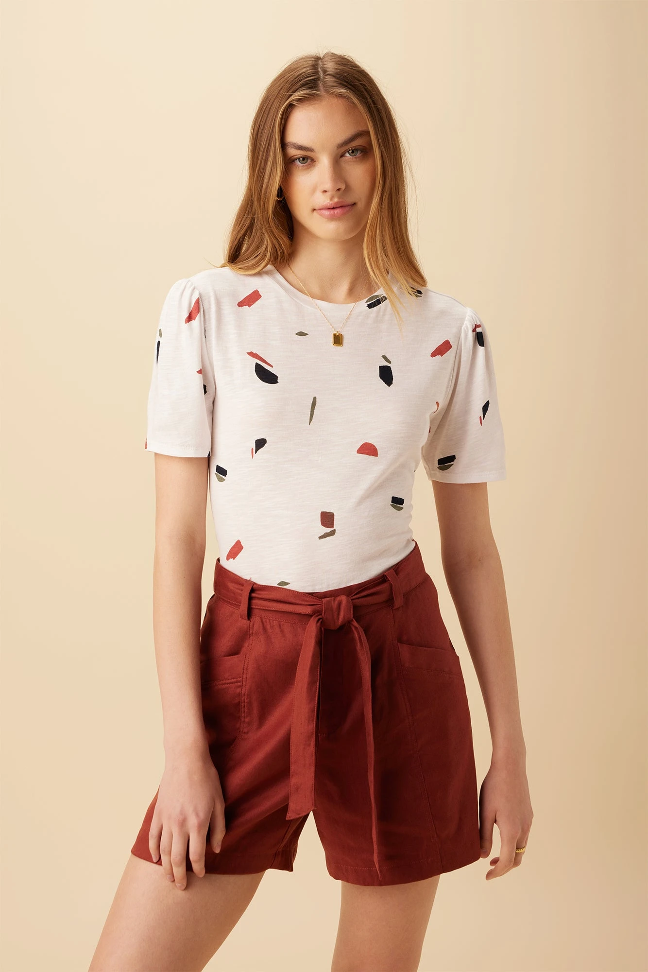 Odilia Reverie Slub Tee - Terrazzo 1 Odilia Reverie Slub Tee - Terrazzo