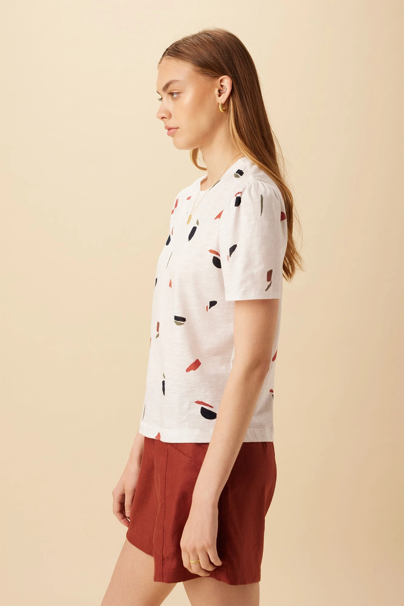 Odilia Reverie Slub Tee - Terrazzo 2 Odilia Reverie Slub Tee - Terrazzo - Image 2