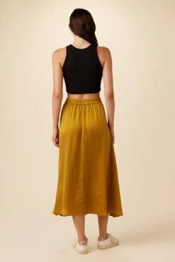 Blaze Cottonseed Cupro Skirt - Gold -Women Clothing Sales 9837 Blaze Cupro Gold 3