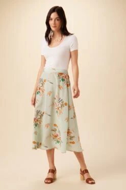 Blaze Washable Silk Skirt - Cannes Floral -Women Clothing Sales 9838 Blaze Cannes Floral 5