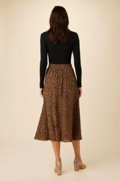 Blaze Washable Silk Skirt - Caramel Sauvage -Women Clothing Sales 9838 Blaze Caramel Sauvage 3
