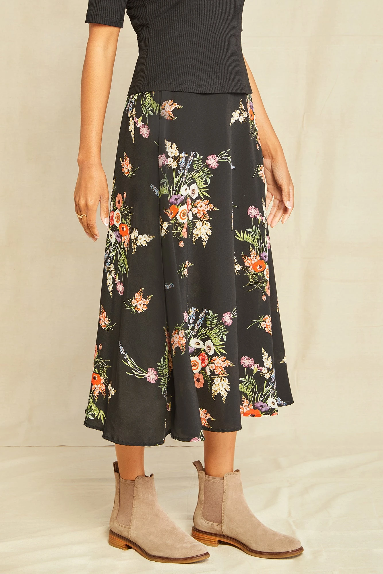 Blaze Washable Silk Skirt - Treviso Floral 2 Blaze Washable Silk Skirt - Treviso Floral - Image 2