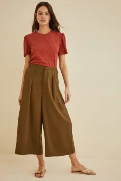 Kowtow Pleat Pants - Khaki -Women Clothing Sales KOWTOW Pleat Pants Exclusive Khaki 1289 web c14f196b 6fd7 4a21 aba7 b4204a902833
