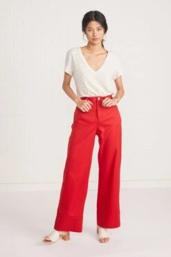 Kowtow Stage Pant -Women Clothing Sales stage pant red 002 web