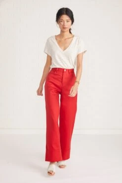 Kowtow Stage Pant -Women Clothing Sales stage pant red 006 web