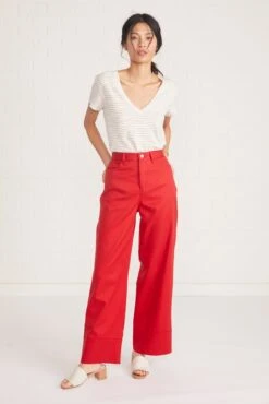 Kowtow Stage Pant -Women Clothing Sales stage pant red 021 web