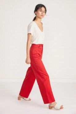 Kowtow Stage Pant -Women Clothing Sales stage pant red 028 LEAD web